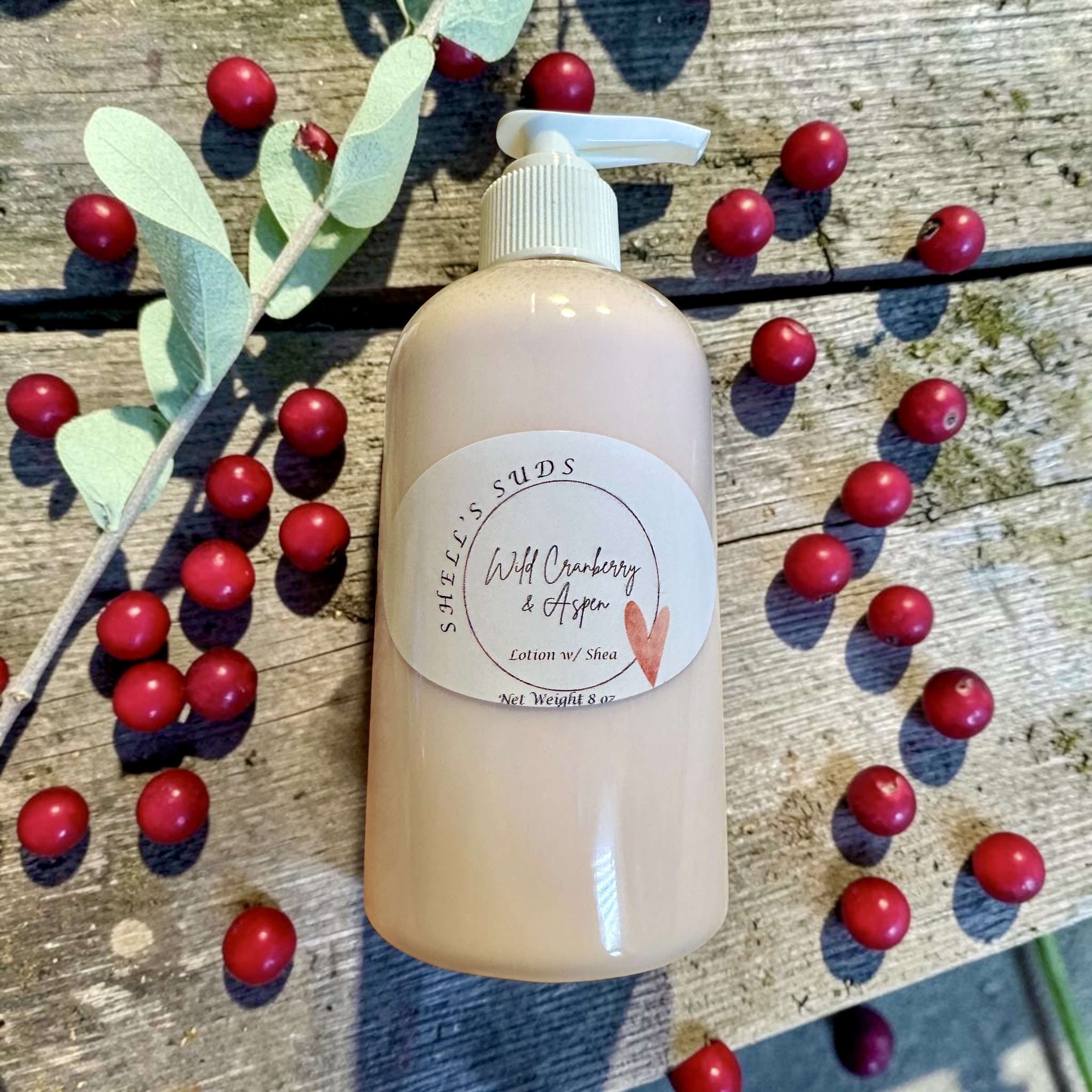 Wild Cranberry & Thyme — Shea butter lotion · 8 oz