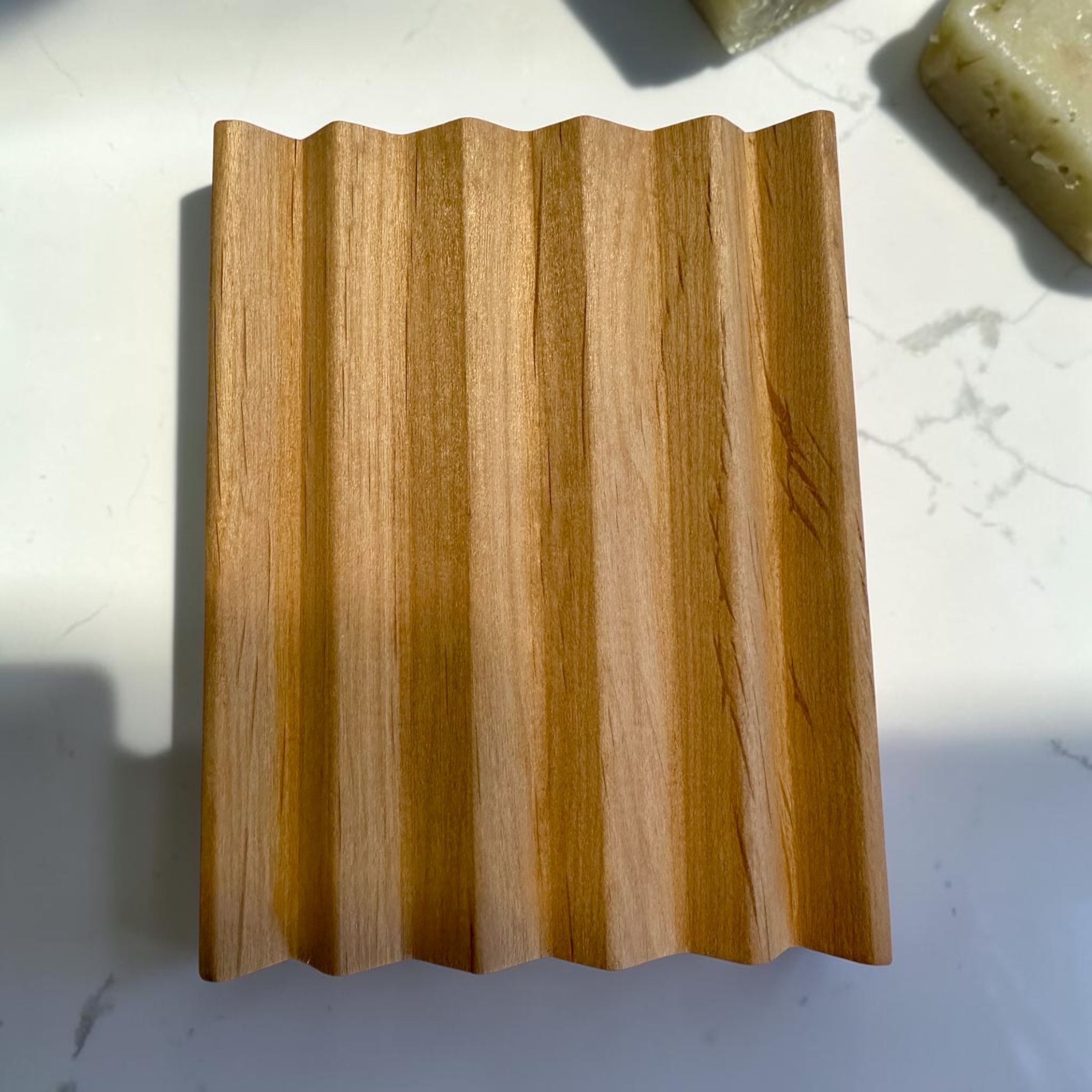 Wood Soap Dish — Ridged alder